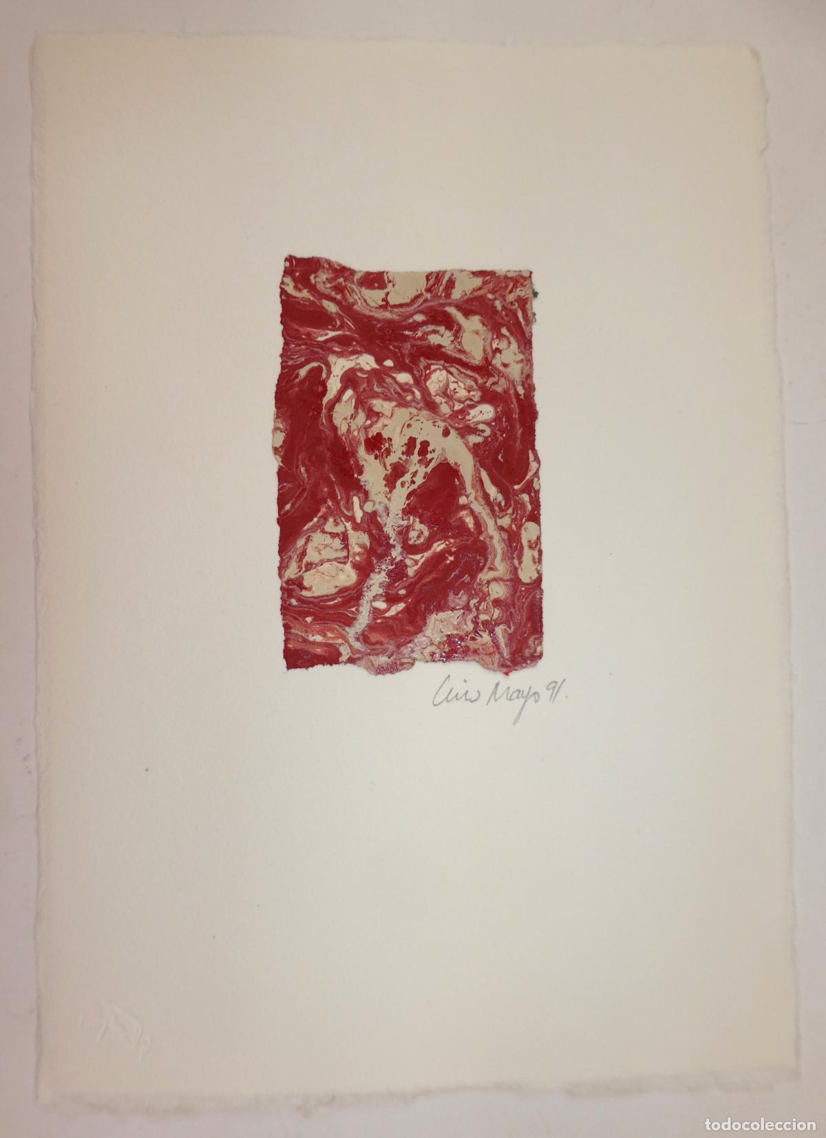 Arte: Peque&ntilde;o Oleo firmado Luis Mayo 91 , mide 8X12 cm. y 31X21 cm total