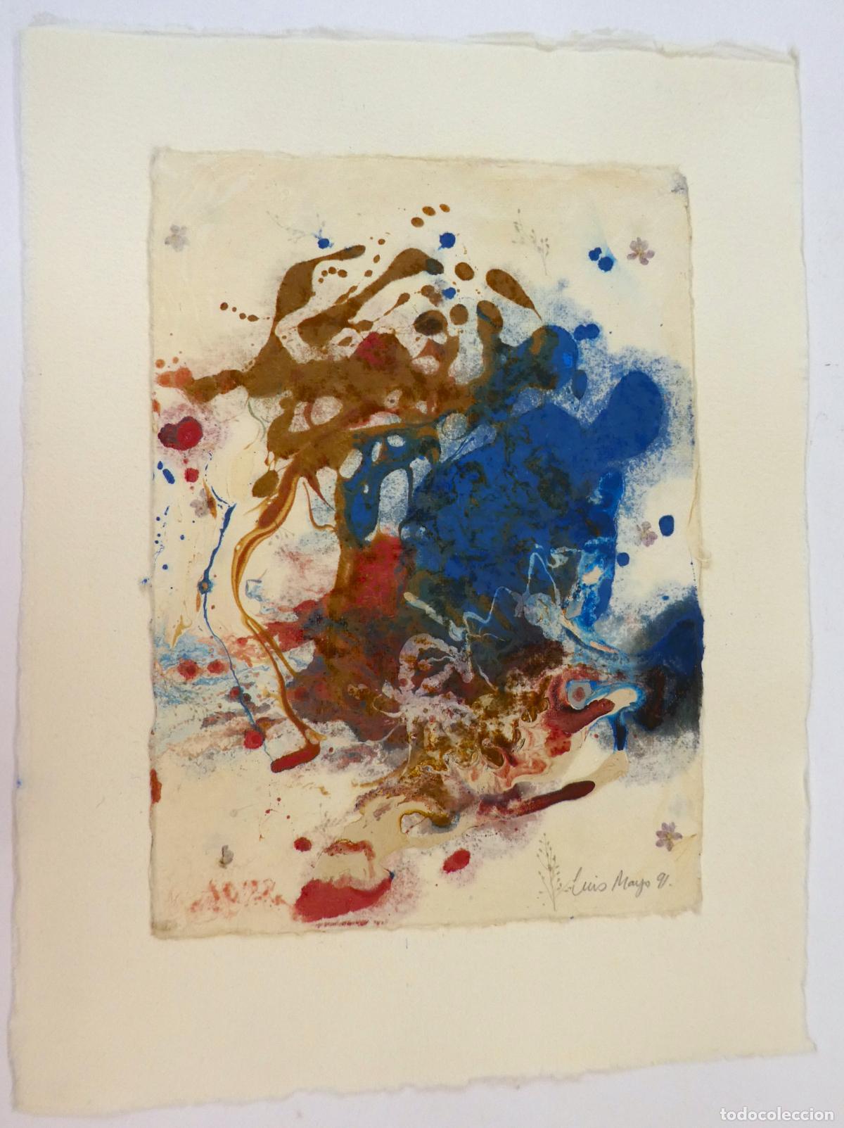 Arte: Oleo firmado Luis Mayo 91 , mide 30X21 cm. y 41X30 cm total