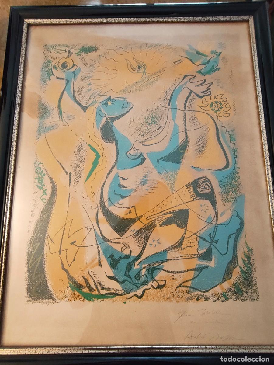 Arte: Cuadro original firmado por el pintor Andr&eacute; mass&oacute; pieza procedente de herencia familiar