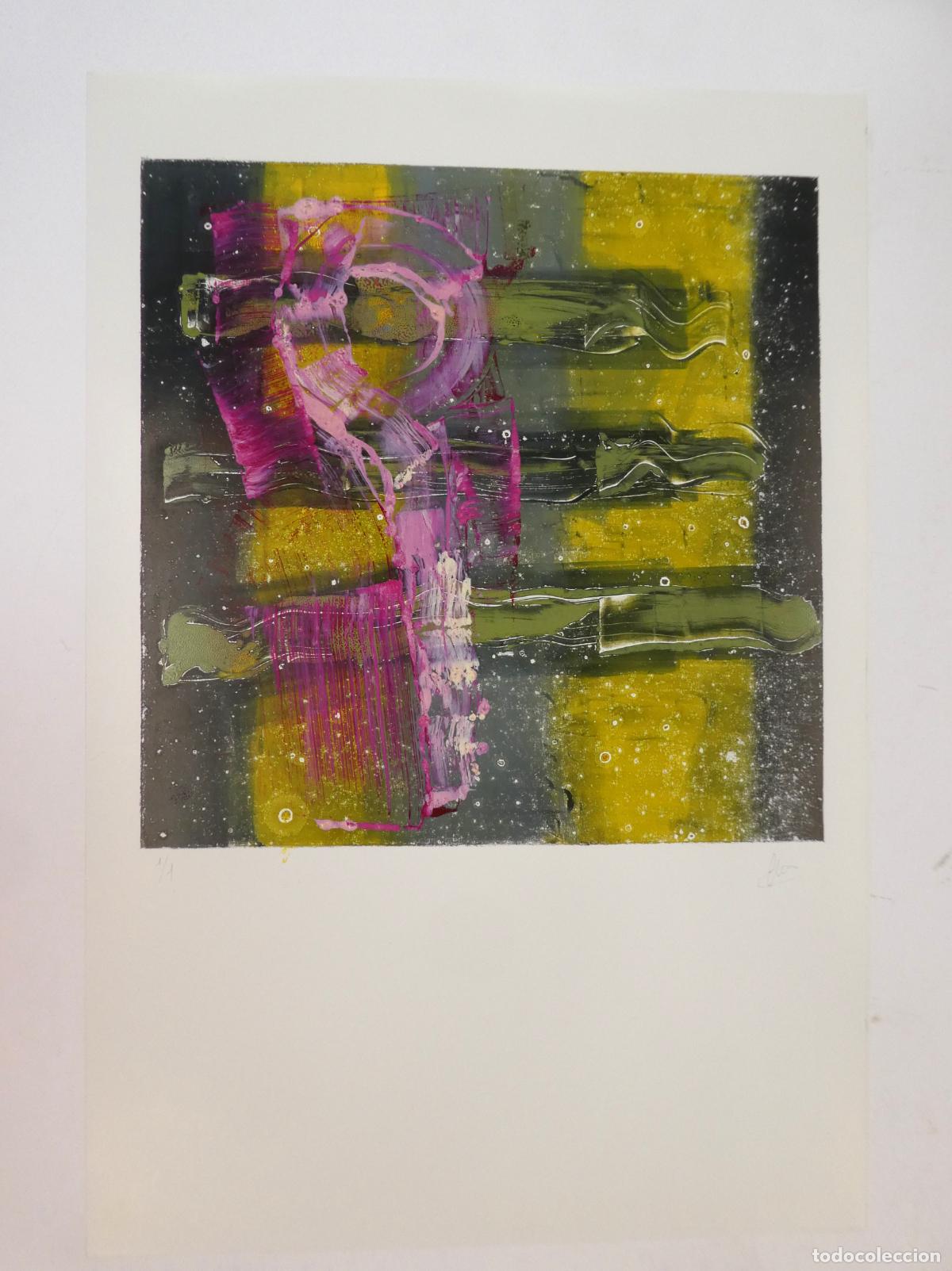 Arte: Monotipo firmado, mide 52X35 cm.