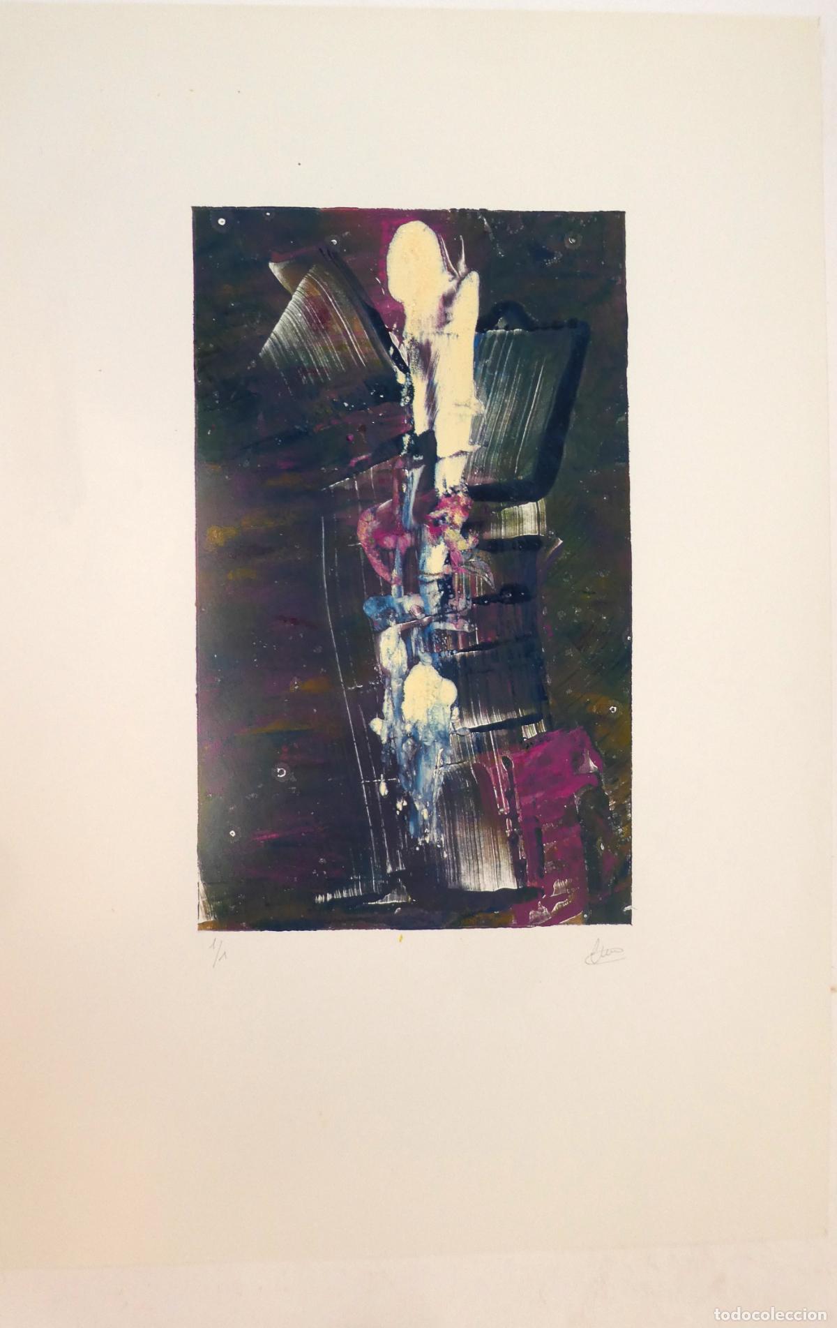 Arte: Monotipo firmado, mide 52X35 cm.