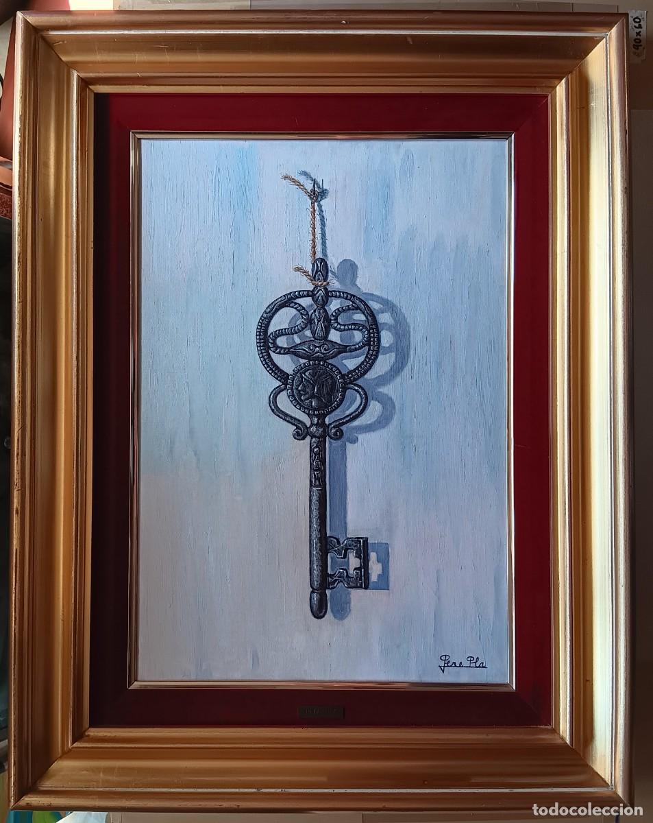 Arte: PERE PLA PAR&Eacute;S (1951-2024). &Oacute;LEO S/ TELA. ENMARCADO MADERA: 78,5 X 61,5. VER FOTOS.