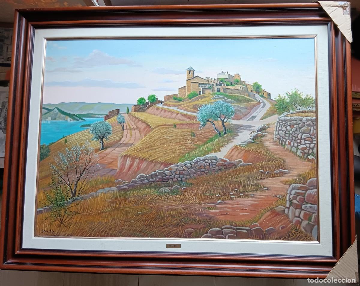 Art: PERE PLA PAR&Eacute;S (1951-2024). &Oacute;LEO S/ TELA. ENMARCADO MADERA: 101 X 73. CLAVEROL, PALLARS JUSS&Agrave;, 1995.