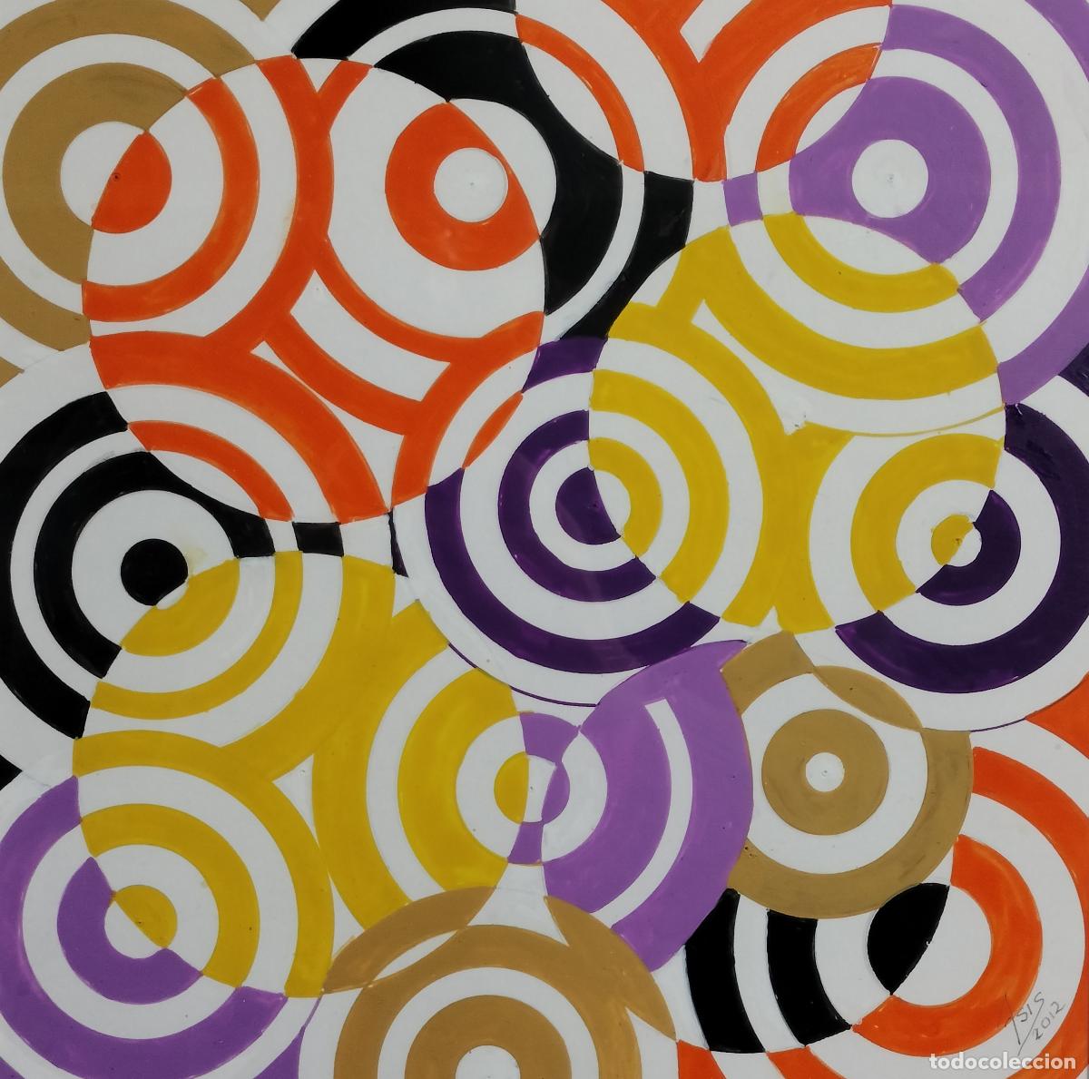 Arte: ANTONIO ASIS. INTERF&Eacute;RENCES POLYCRHOMES. PINTURA ACR&Iacute;LICA SOBRE CART&Oacute;N. 2012.