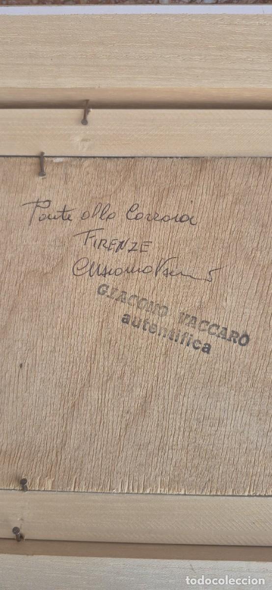 Arte: Pintura al &oacute;leo original. Artista Giacomo Vaccaro .T&iacute;tulo Ponte alla Carraria,Venecia