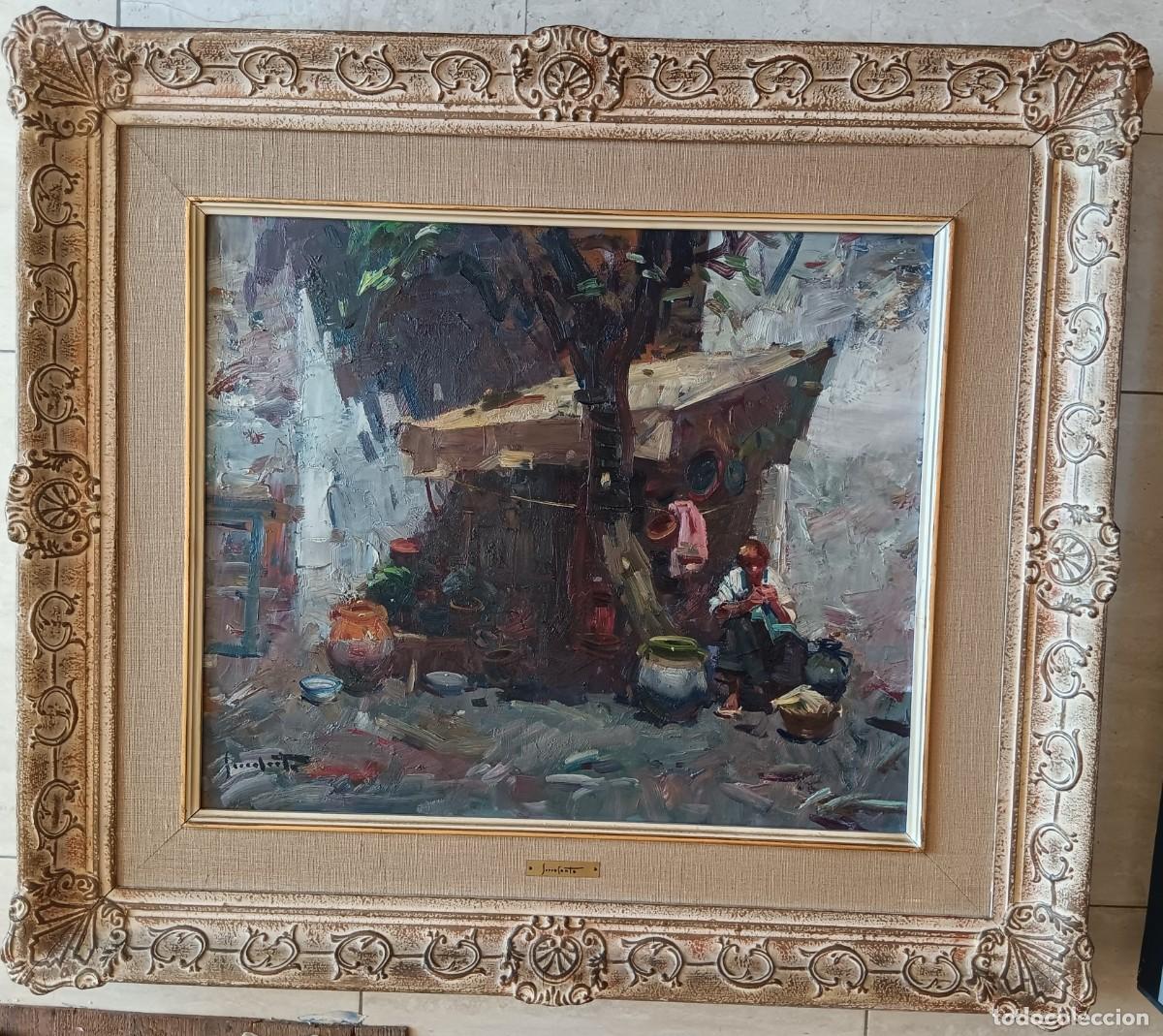 Arte: JOSEP SERRA SANTA (SERRASANTA, SERRANTA), &Oacute;LEO SOBRE TELA ENMARCADO MADERA 80 X 70. VER FOTOS.