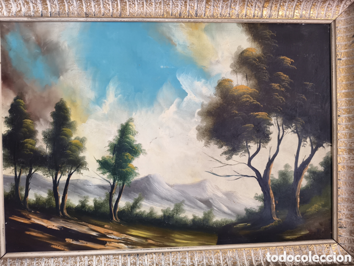 Arte: CUADRO AL OLEO PAISAJE MURCIANO A&Ntilde;OS 50s CAMPILLO