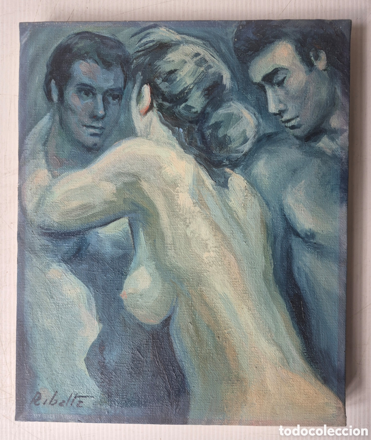 Kunst: Oliver Ribalta, Bonito Desnudo, oleo sobre tela. Firmado y fechado.