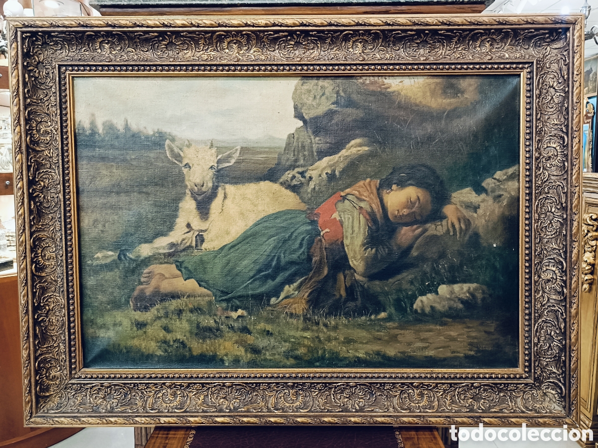 Arte: OLEO SOBRE LIENZO . LAS FOS AMIGAS. COPIA DE JOAQUIN AGRASOT . MEDIDAS OBRA 75&times;51 cm.CON MARCO 91&times;66