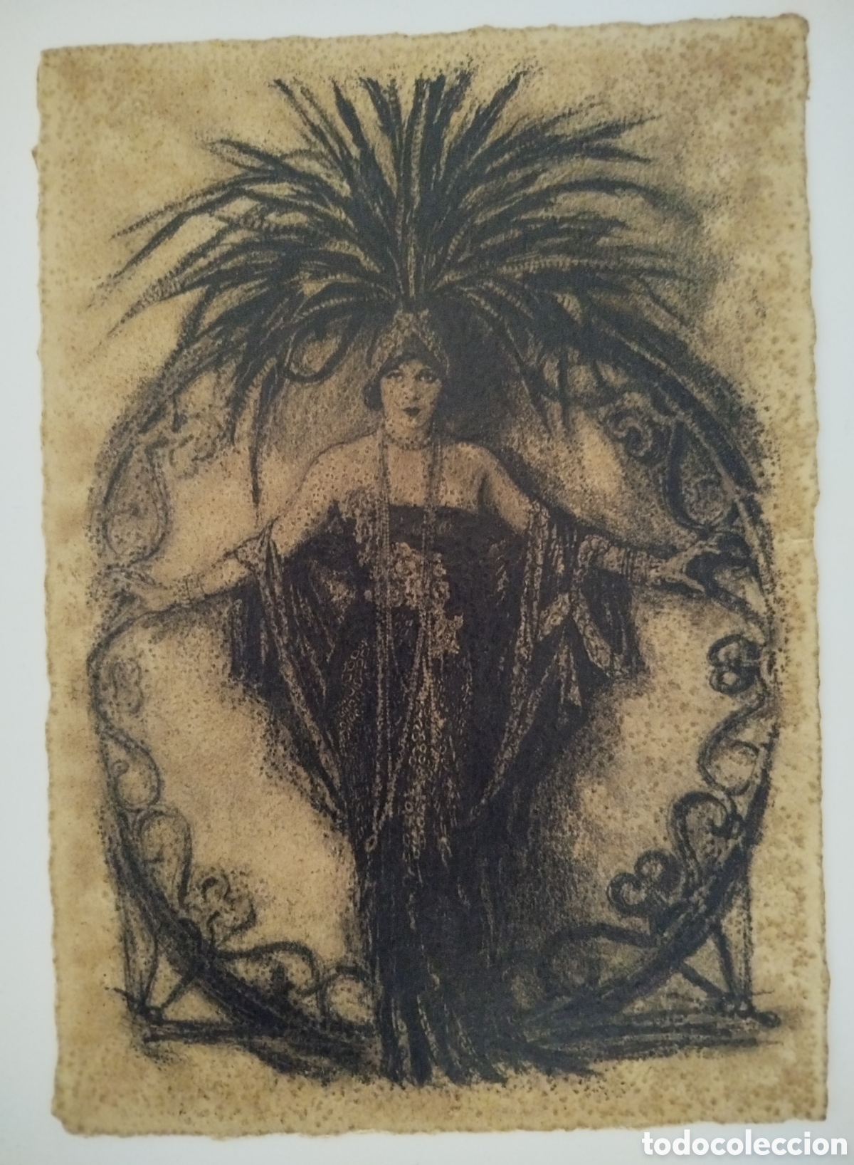 Arte: Carb&oacute;ncillo de bailarina ,19x26cm