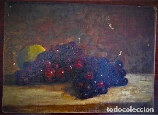 Arte: Bodeg&oacute;n impresionista del siglo XIX con uvas y un lim&oacute;n