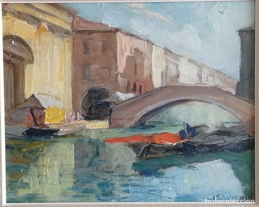 Arte: Knut Norman, Suecia (1896-1977) pintura al &oacute;leo