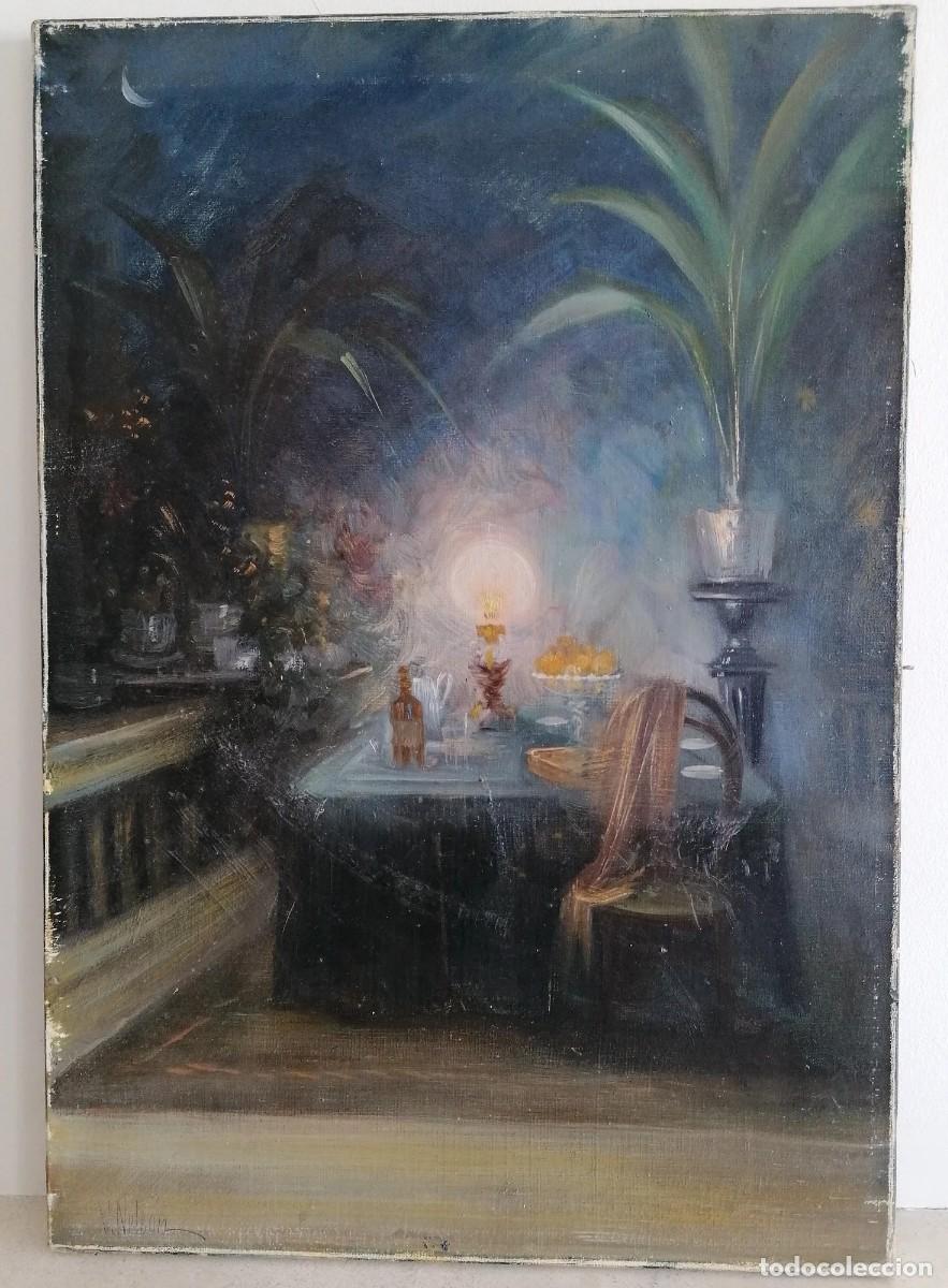 Arte: Bodeg&oacute;n al aire libre, circa 1900 pintado sobre lienzo