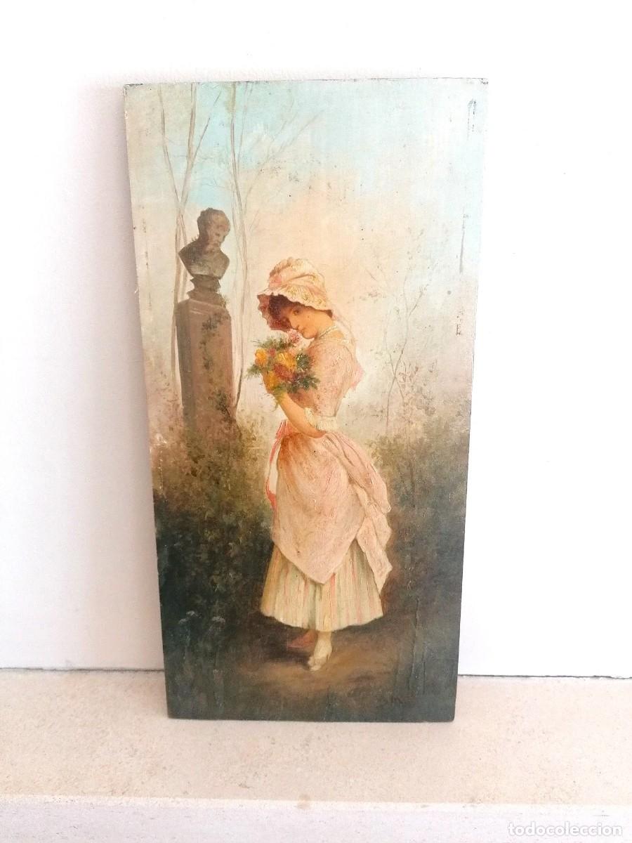 Arte: Antique oilpainting Belle Epoque period