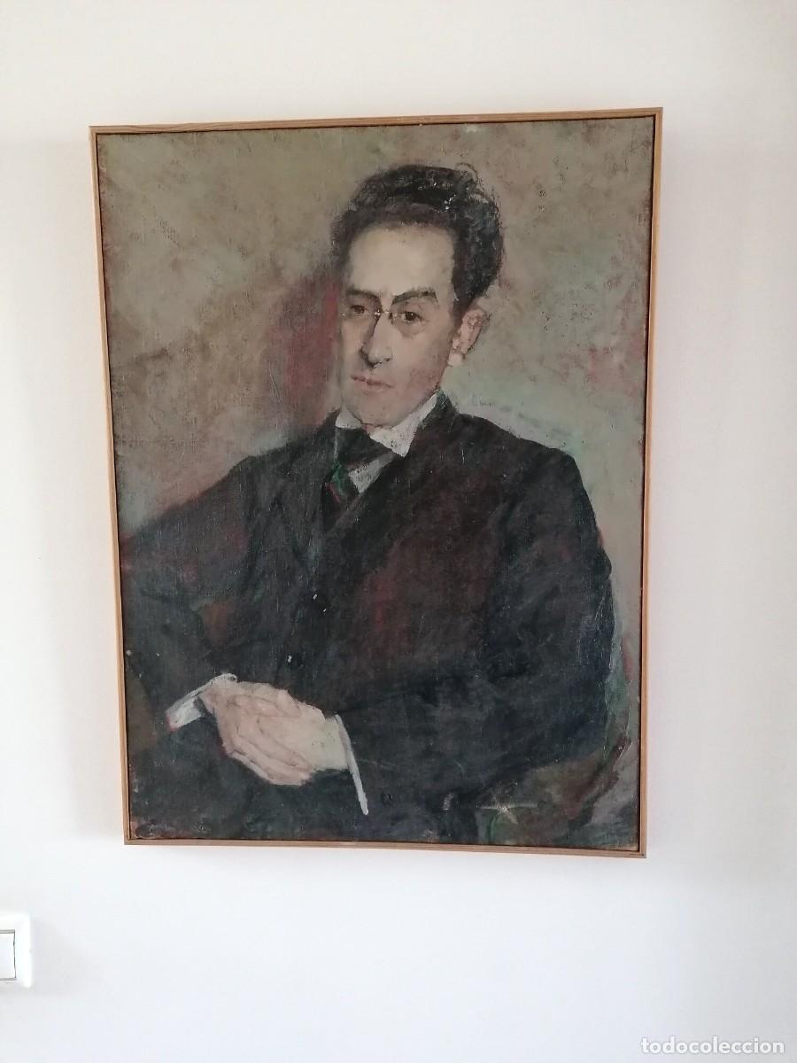 Arte: Retrato al &oacute;leo de un caballero, autor desconocido 1915-1920.
