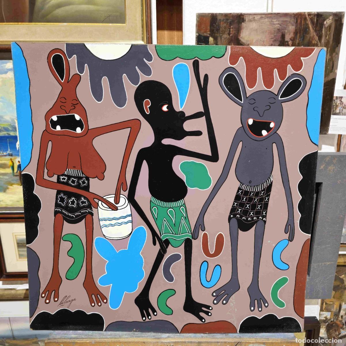 Arte: GEORGE LILANGA ORIGINAL ACRILICO SOBRE TABLA