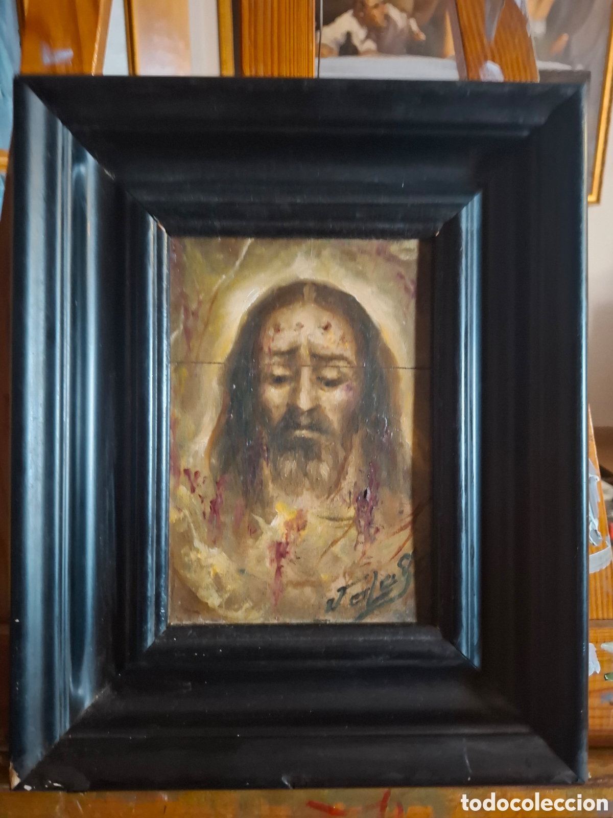 Arte: Oleo sobre tabla santa fa 36x30