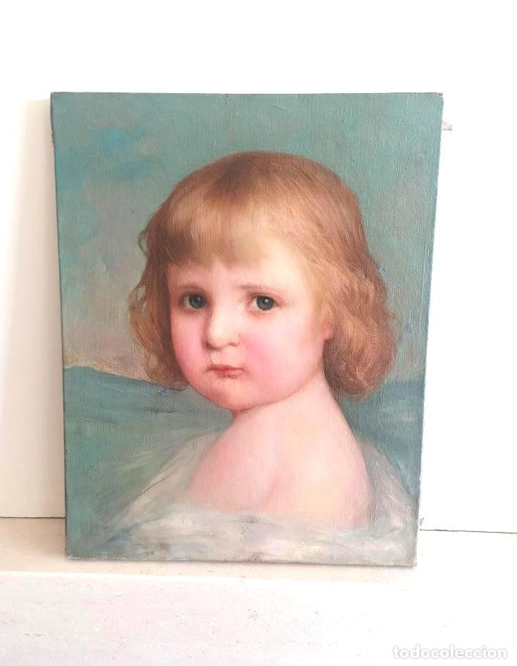 Arte: Pintura al &oacute;leo del a&ntilde;o ca. 1900 que representa a un ni&ntilde;o peque&ntilde;o