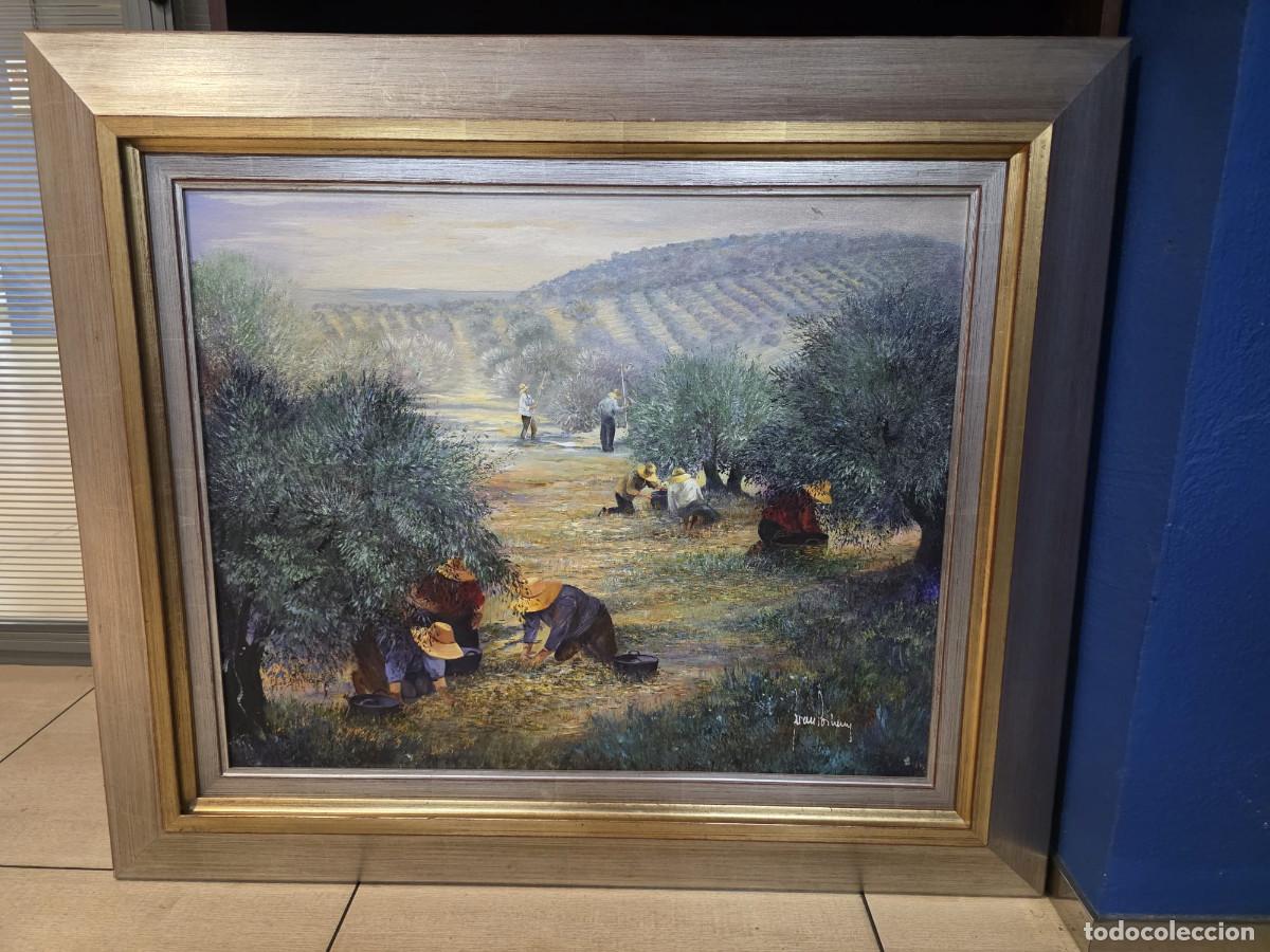 Arte: OBRA ORIGINAL &middot; JUAN FORTUNY &rdquo;Aceituneros&rdquo; &mdash; &Oacute;leo sobre lienzo &middot; Formato 25F