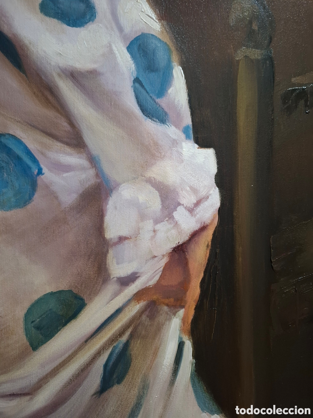 Arte: Oleo sobre lienzo gitana luis marquez 1m x081 - Foto 6