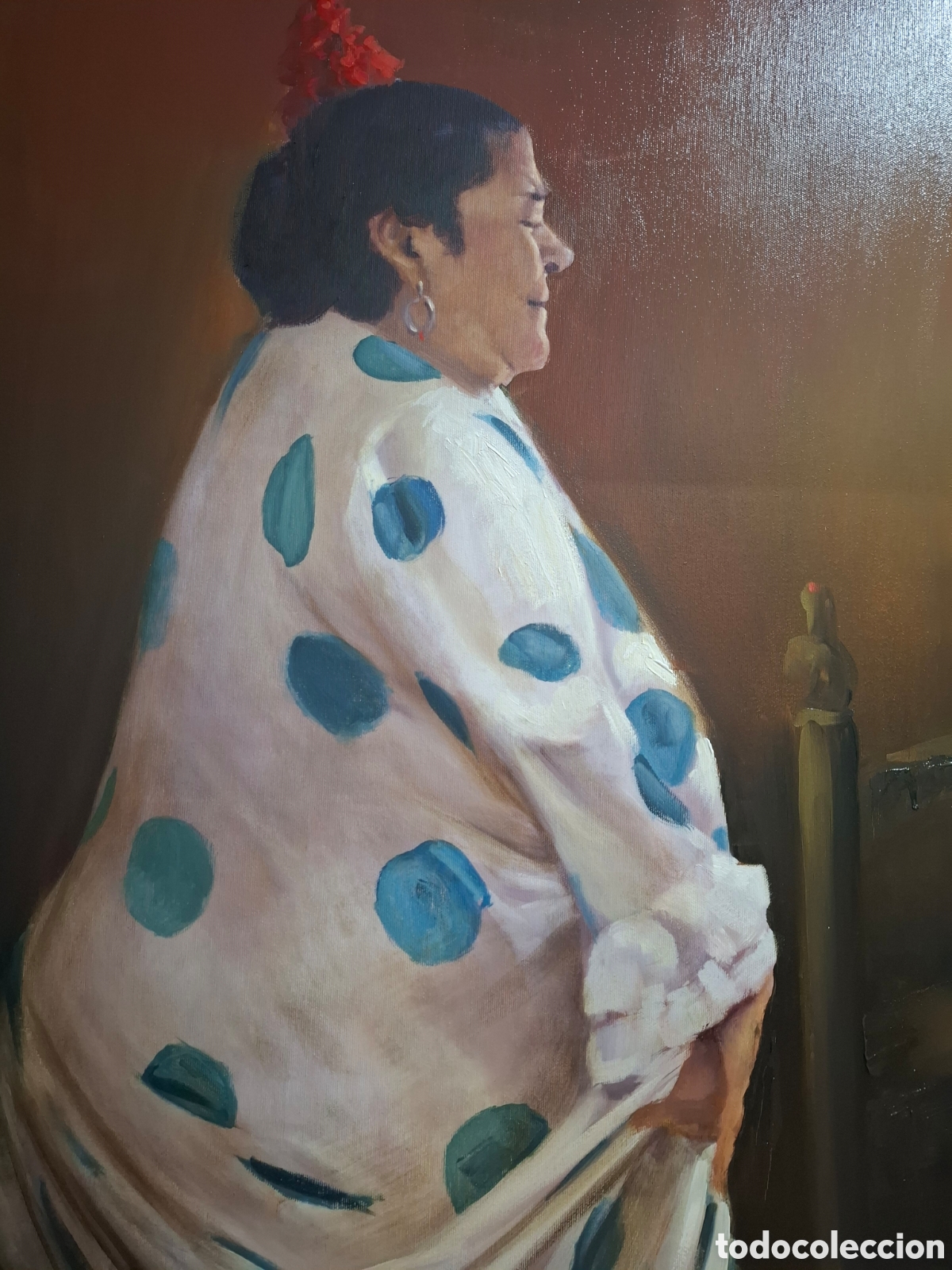 Arte: Oleo sobre lienzo gitana luis marquez 1m x081 - Foto 7