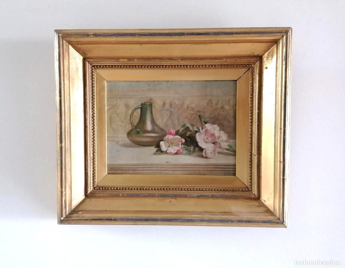 Arte: Mary Vernon Morgan, pintora inglesa, cuadro de naturaleza muerta al &oacute;leo, 1906.