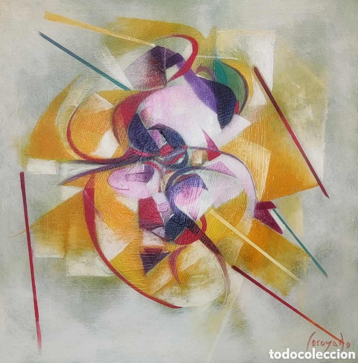 Arte: Manuel Coronado. &Oacute;leo sobre Lienzo. Kandinsky. Pintura. &Aacute;guilas. Mallorca. Firmado.