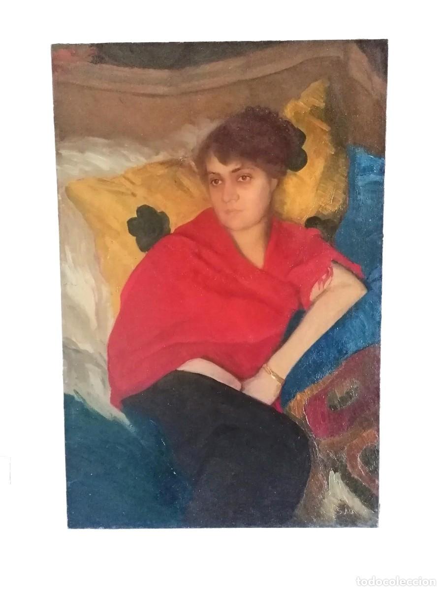 Arte: Retrato ano 1913 de una mujer atribuido a Signe Hammarsten-Jansson (1882-1970), Suecia/Finlandia.