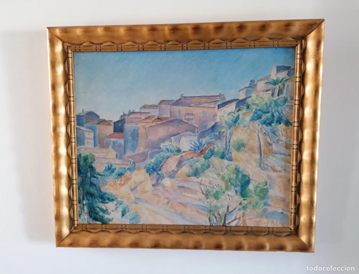 Arte: Frans Berg (1892-1949), pintura al &oacute;leo cubista modernista, Suecia, a&ntilde;o 1921.