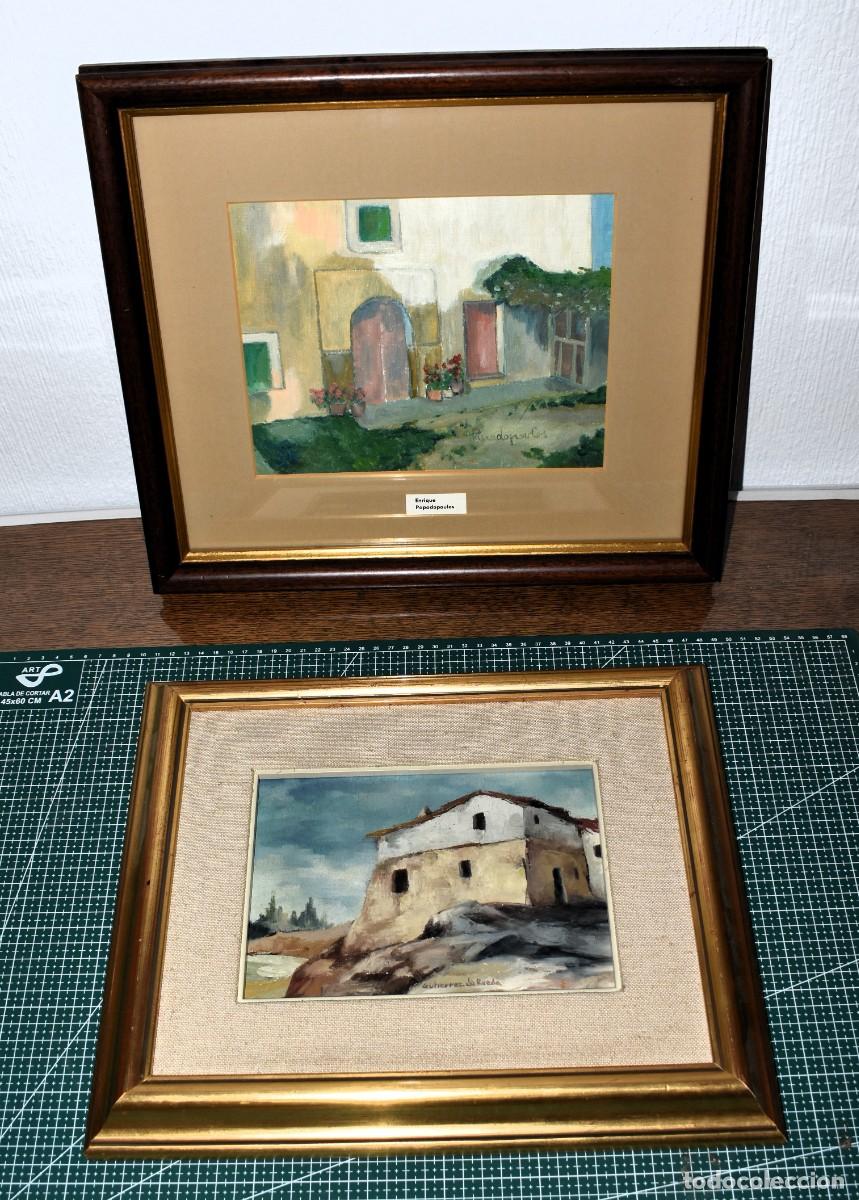 Arte: Dos pinturas al &oacute;leo enmarcadas.