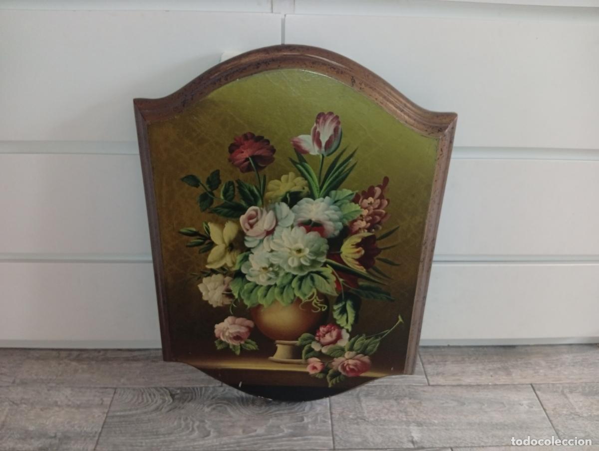 Arte: &Oacute;leo Original sobre Tabla: Gran Bodeg&oacute;n Floral - T&eacute;cnica Impasto (Relieve Real) - 70x50 cm