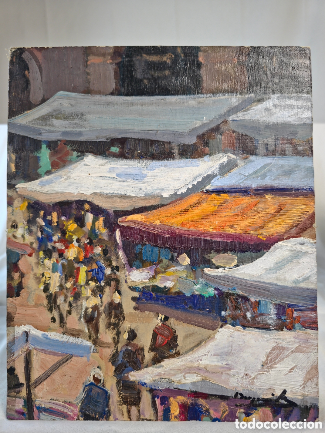 Arte: Vista del mercado de Vic por Benjamin Mas