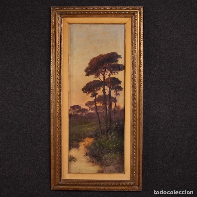 Arte: Pintura italiana paisaje firmada por Marko, del siglo XIX.