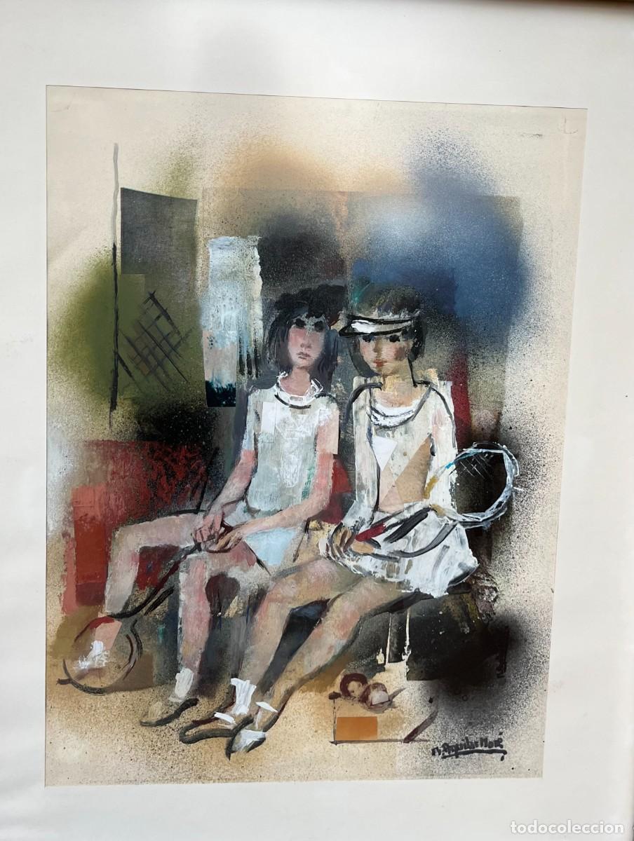 Arte: Cuadro de Ram&oacute;n Aguilar Mor&eacute;. Tenis.