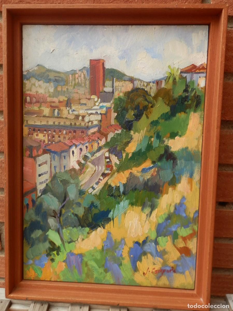 Arte: PINTURA AL &Oacute;LEO POSTIMPRESIONISTA CON INFLUENCIAS FAUVISTAS. FIRMA ILEGIBLE.