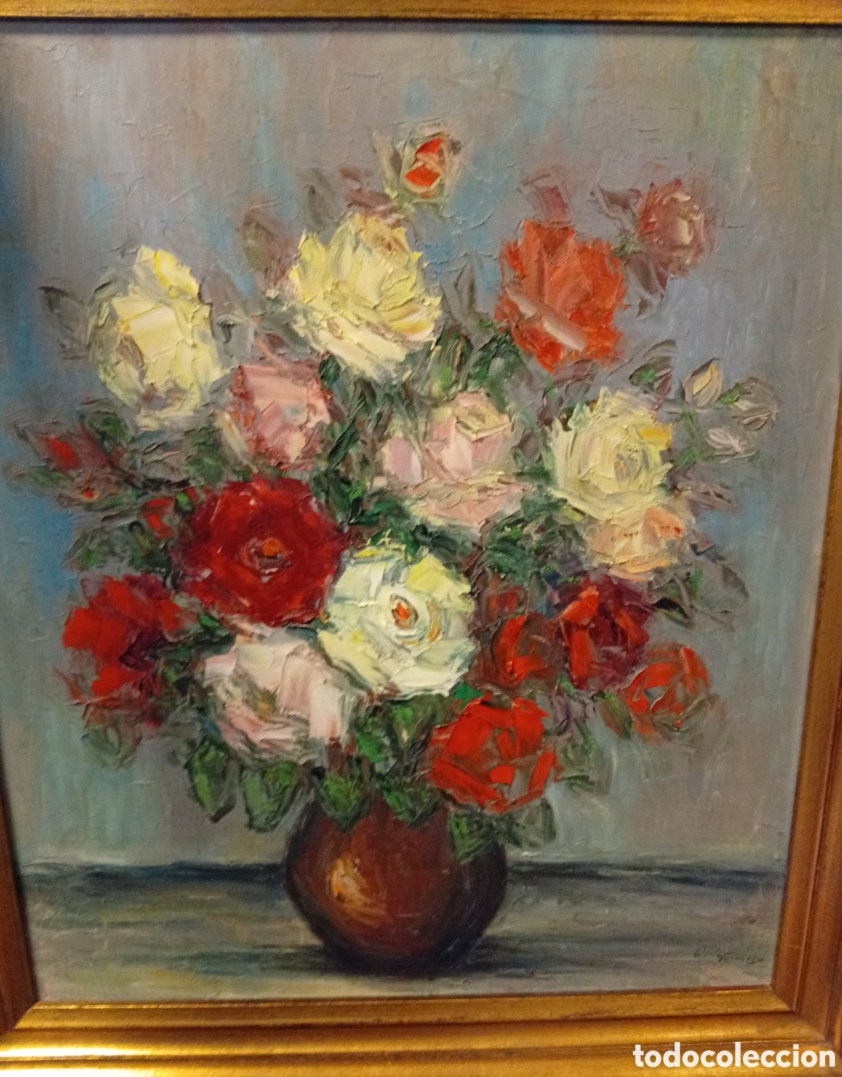 Arte: Pintura gallega preciosa obra oleo tabla de la gran Gloria Fern&aacute;ndez ( Monforte de Lemos1913- 1996)