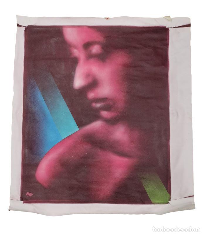 Arte: RETRATO DE MUJER DE PERFIL. FIRMADO. T&Eacute;CNICA MIXTA SOBRE LIENZO. ESPA&Ntilde;A. SIGLO XXI.