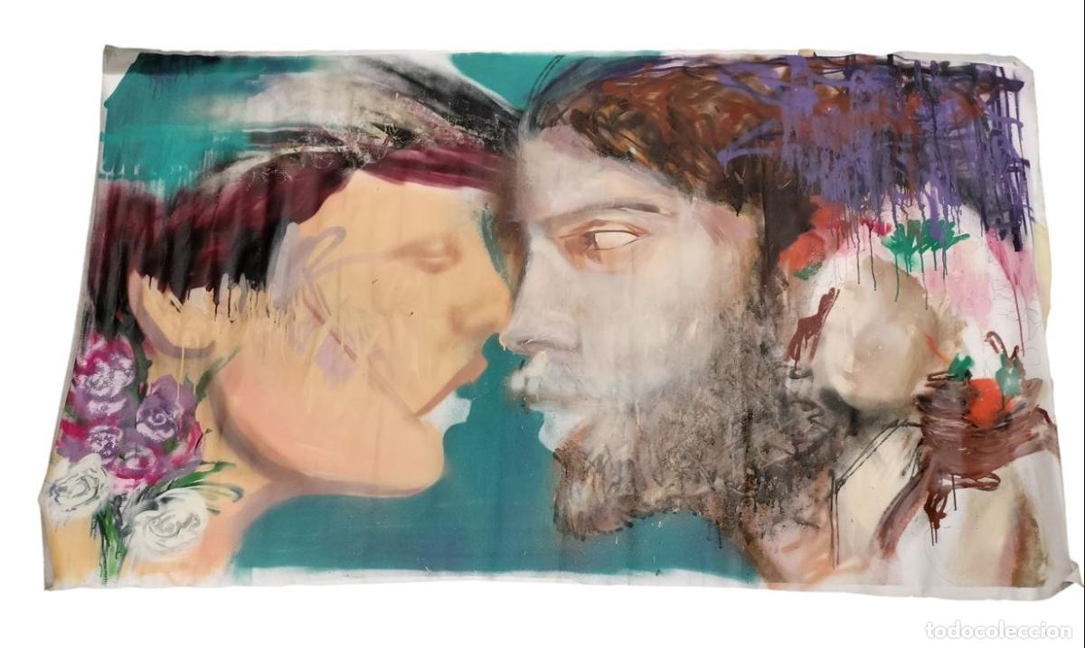 Arte: EL BESO. COMPOSICI&Oacute;N INACABADA. T&Eacute;CNICA MIXTA SOBRE LIENZO. ESPA&Ntilde;A. SIGLO XXI.