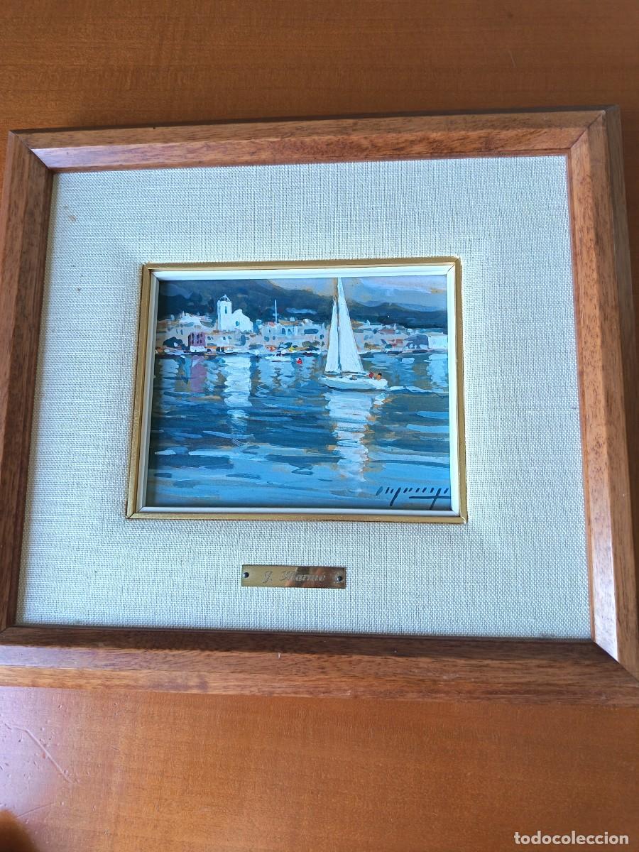 Arte: Cuadro al oleo de Jaume Marine. Marina paisaje de Cadaques