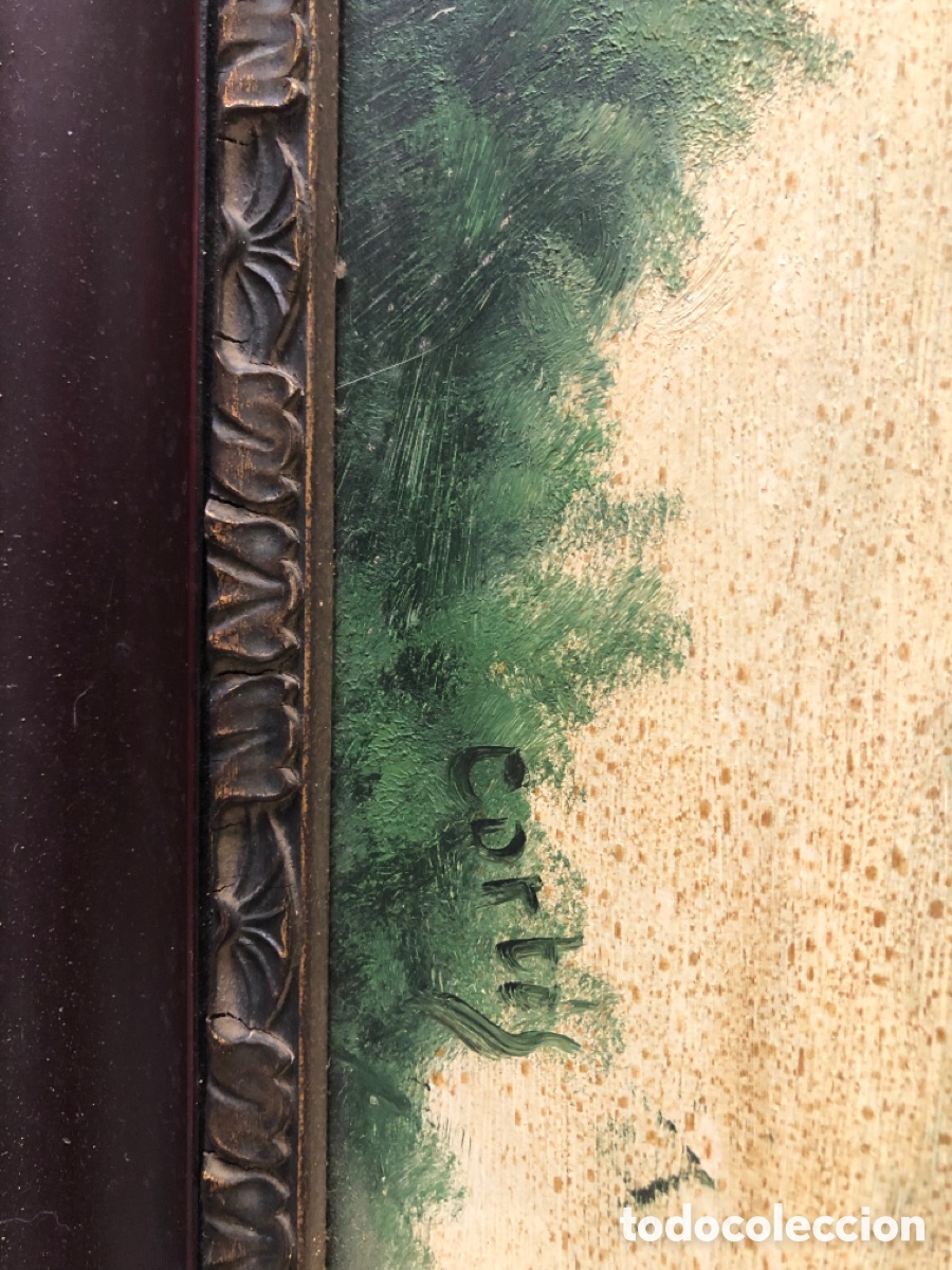 Arte: &Oacute;leo sobre tabla Firmado - Foto 3