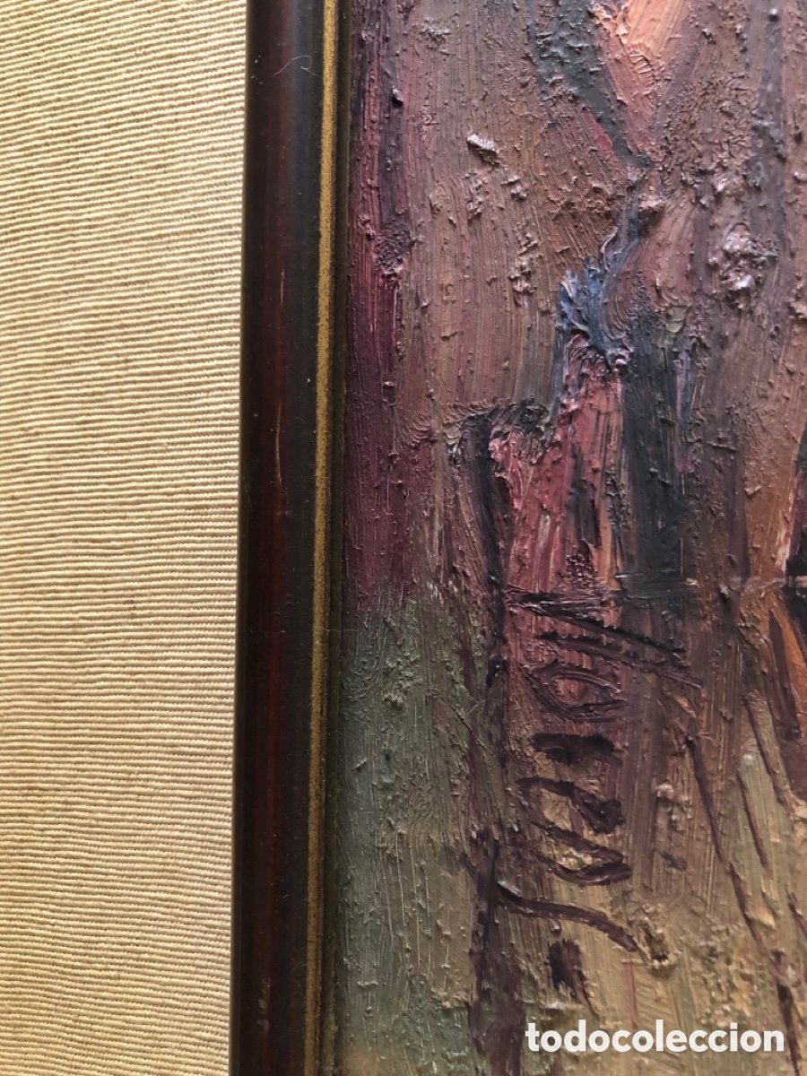 Arte: &Oacute;leo sobre tabla firmado - Foto 3