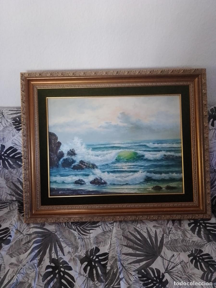 Arte: Precioso cuadro pintado por albors boti anchura total 106,ancho por 86 alto,