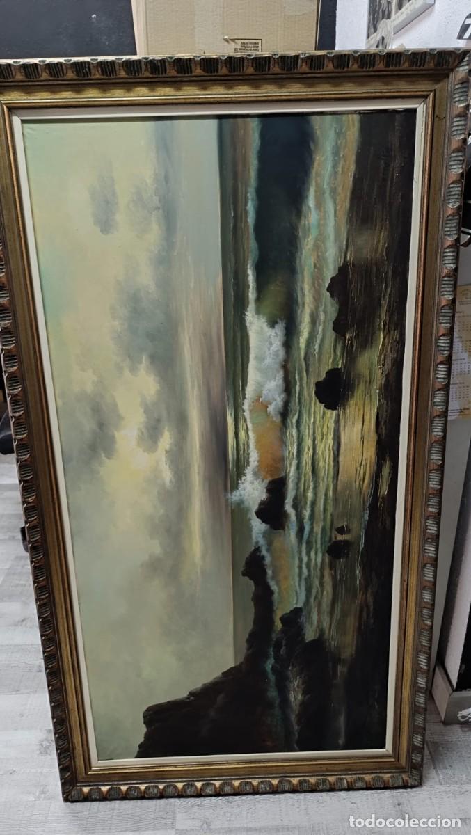 Arte: Marina de Pintor Serralta (Antonio Navarro) Oleo sobre lienzo