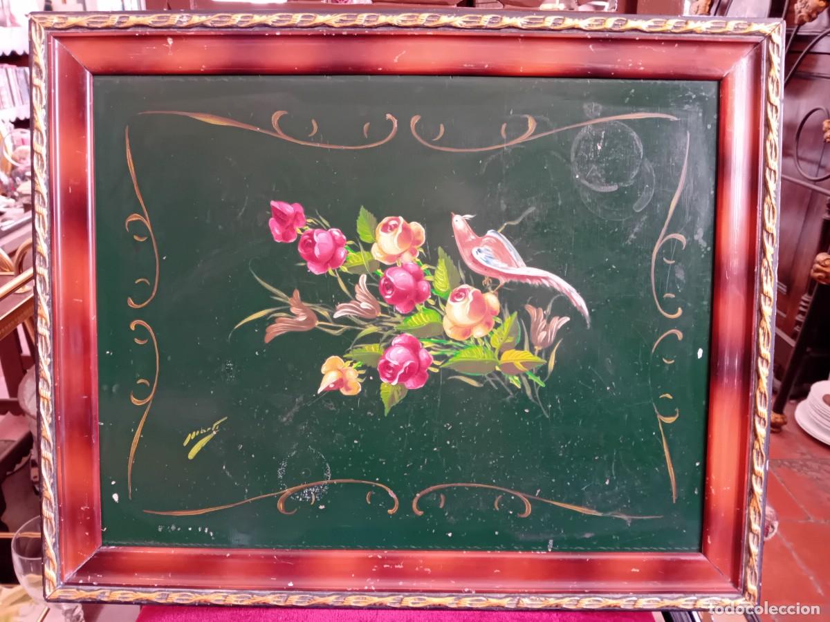 Arte: Bodeg&oacute;n fais&aacute;n con rosas firmado, Marti