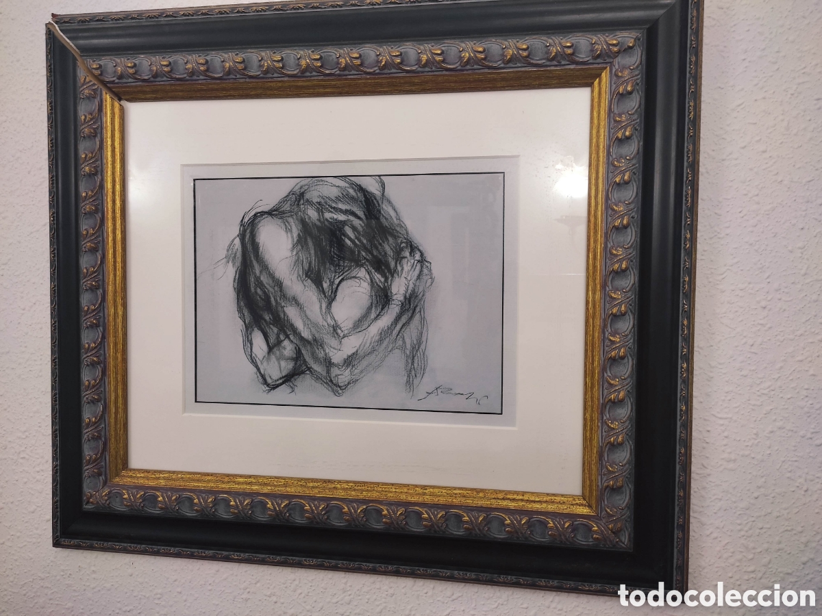 Arte: Cuadro carboncillo del pintor alicantino Azorin