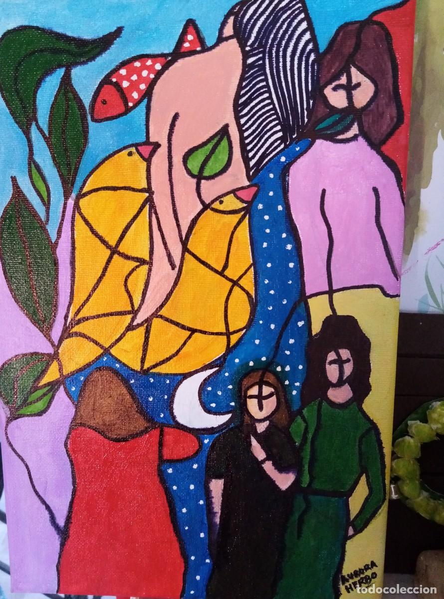 Arte: Manifestaci&oacute;n del inconsciente 2 lienzo 20x30 original firmado