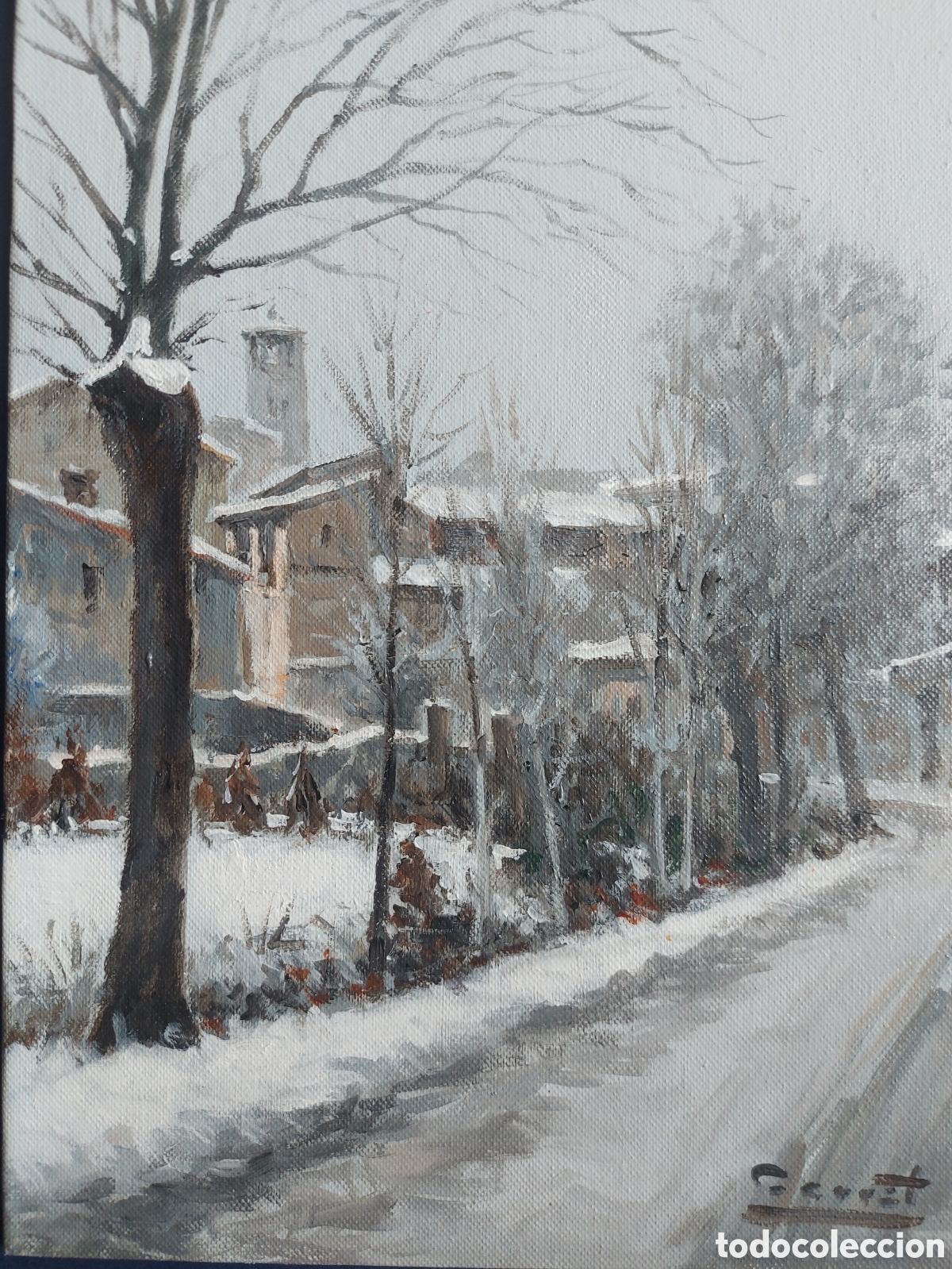 Arte: JORDI SERRAT &rdquo;EL CASCO ANTIGUO DE VIC NEVADO&rdquo; OLEO