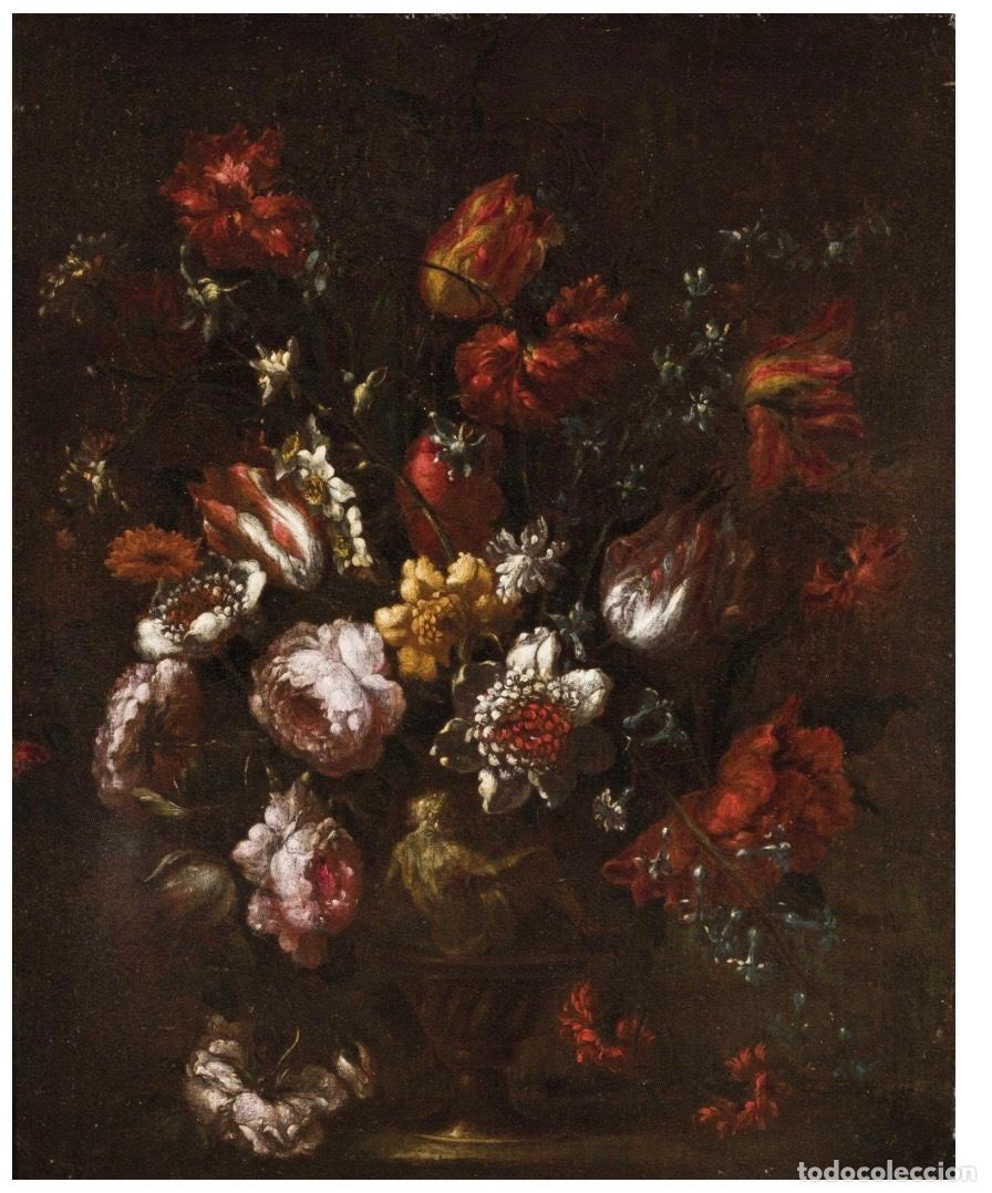 Arte: Florero escuela espa&ntilde;ola s XVII ,