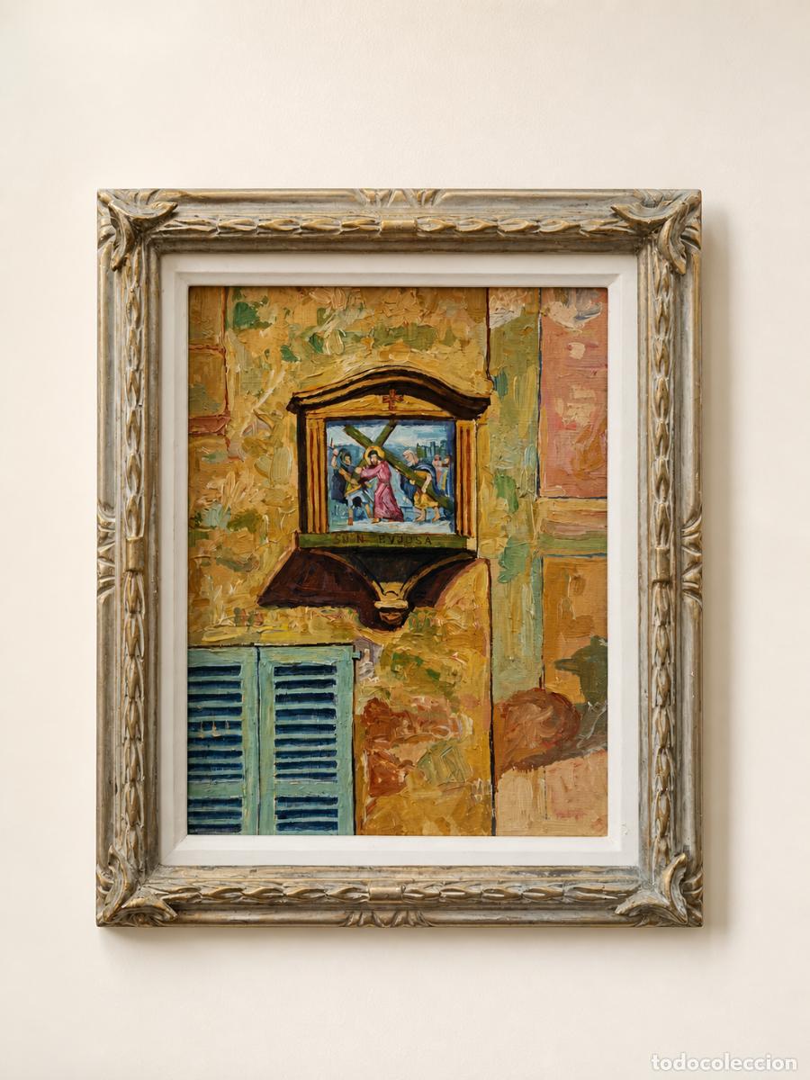 Arte: Pau Montserrat (1923&ndash;2007) &ndash; Son Bujosa, Dei&agrave; &ndash; V&iacute;a Crucis &ndash; &Oacute;leo firmado 1981 &ndash; 27x35 cm