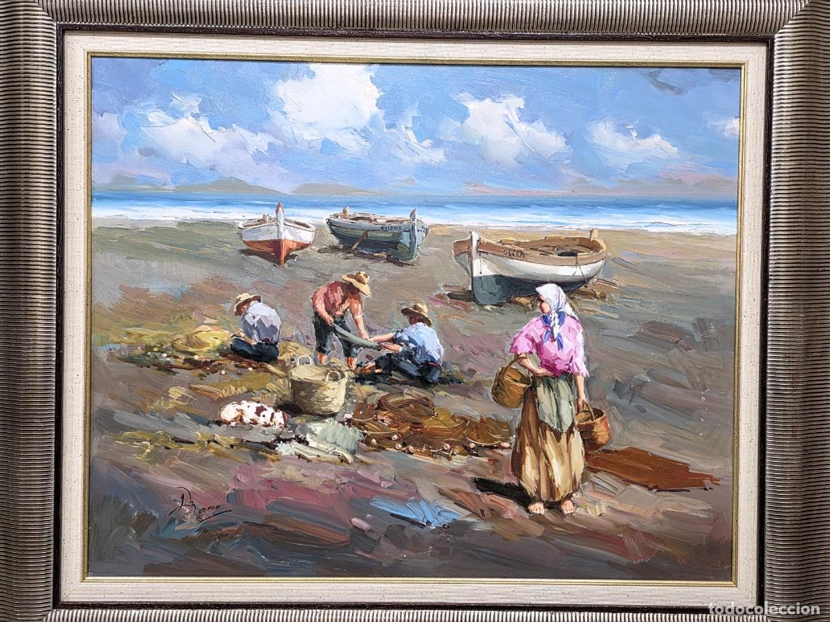 Arte: Oleo sobre lienzo firmado, escuela valenciana